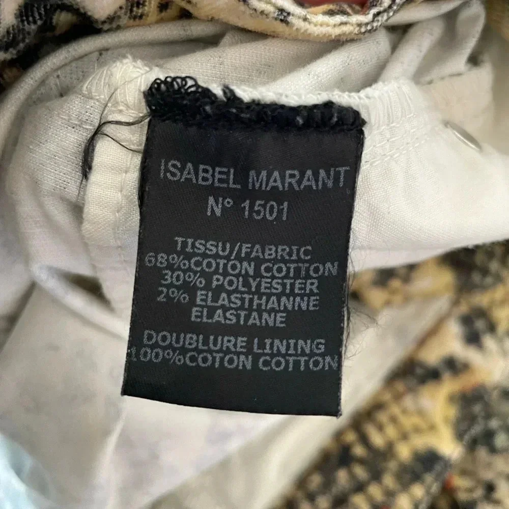 Isabel Marant snake print corduroy pants
